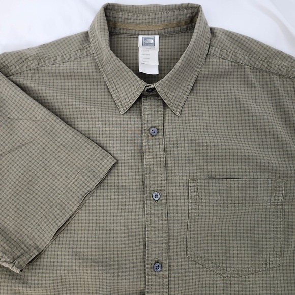 The North Face Other - The North Face Plaid Short Sleeve Camp Shirt Mens XL Khaki Green Hiking Outdoor